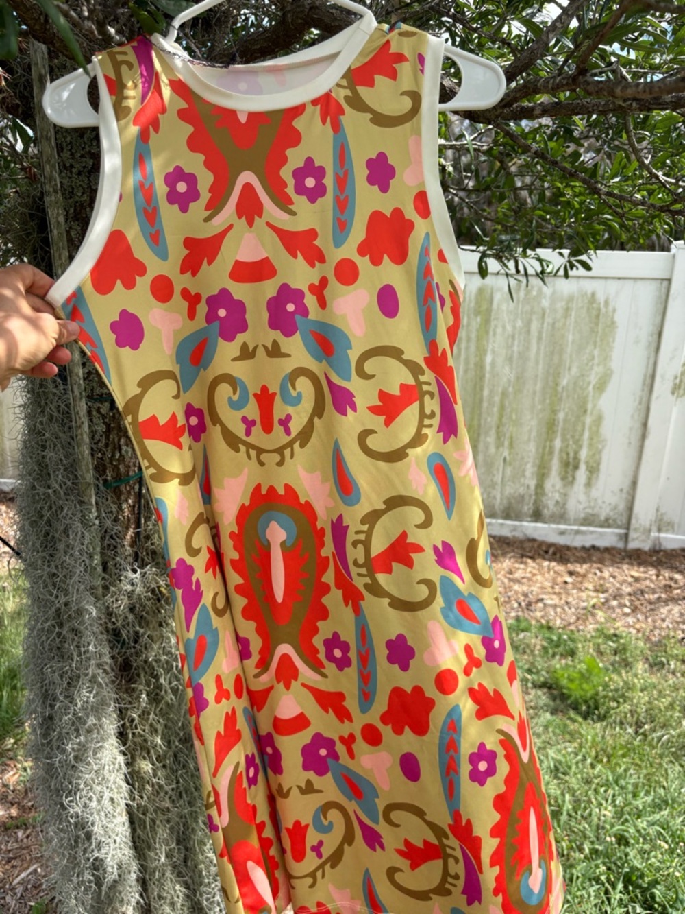 Colorful Floral-Graphic Sleeveless Shift Dress